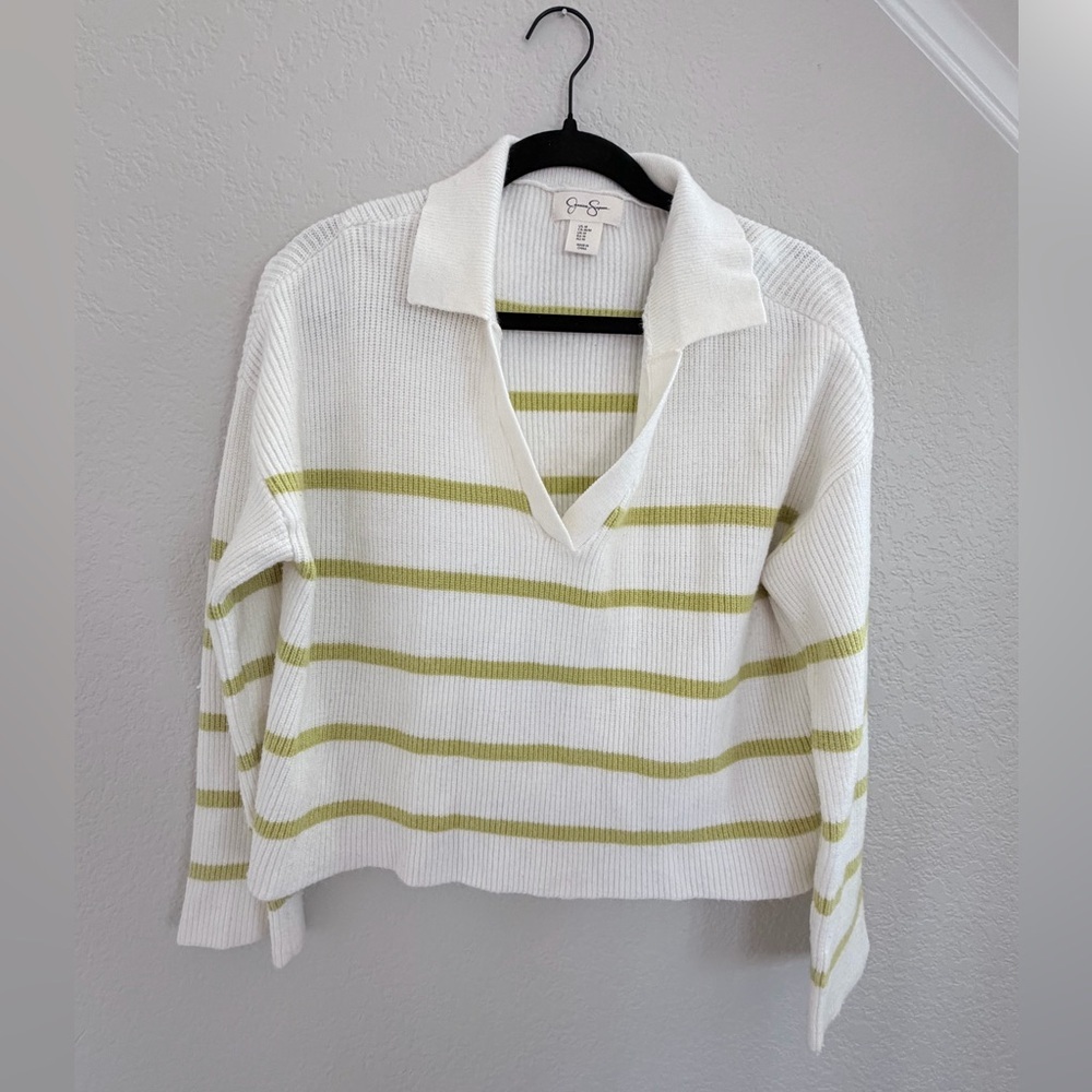 Jessica Simpson striped collared sweater